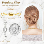 Magnetic clasp necklace gold
