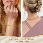 Magnetic clasp necklace gold