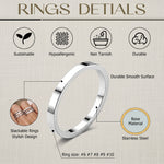 Stainless steel ring stack (6pc)