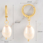Pearl drop statement earrings