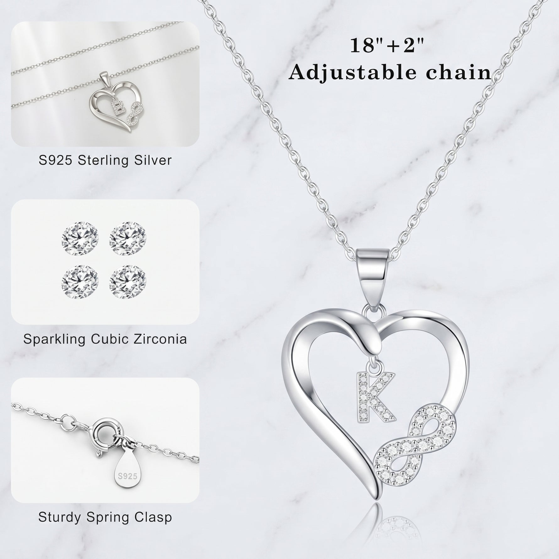 Sterling silver name necklace