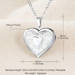 Heart locket photo necklace