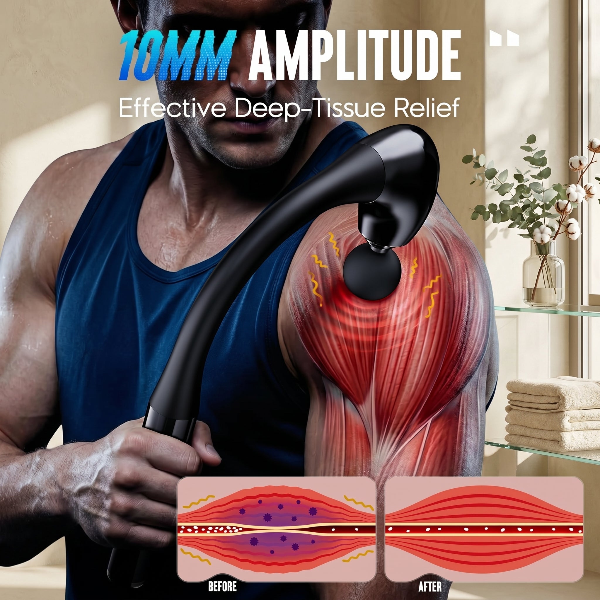 Travel massage gun foldable