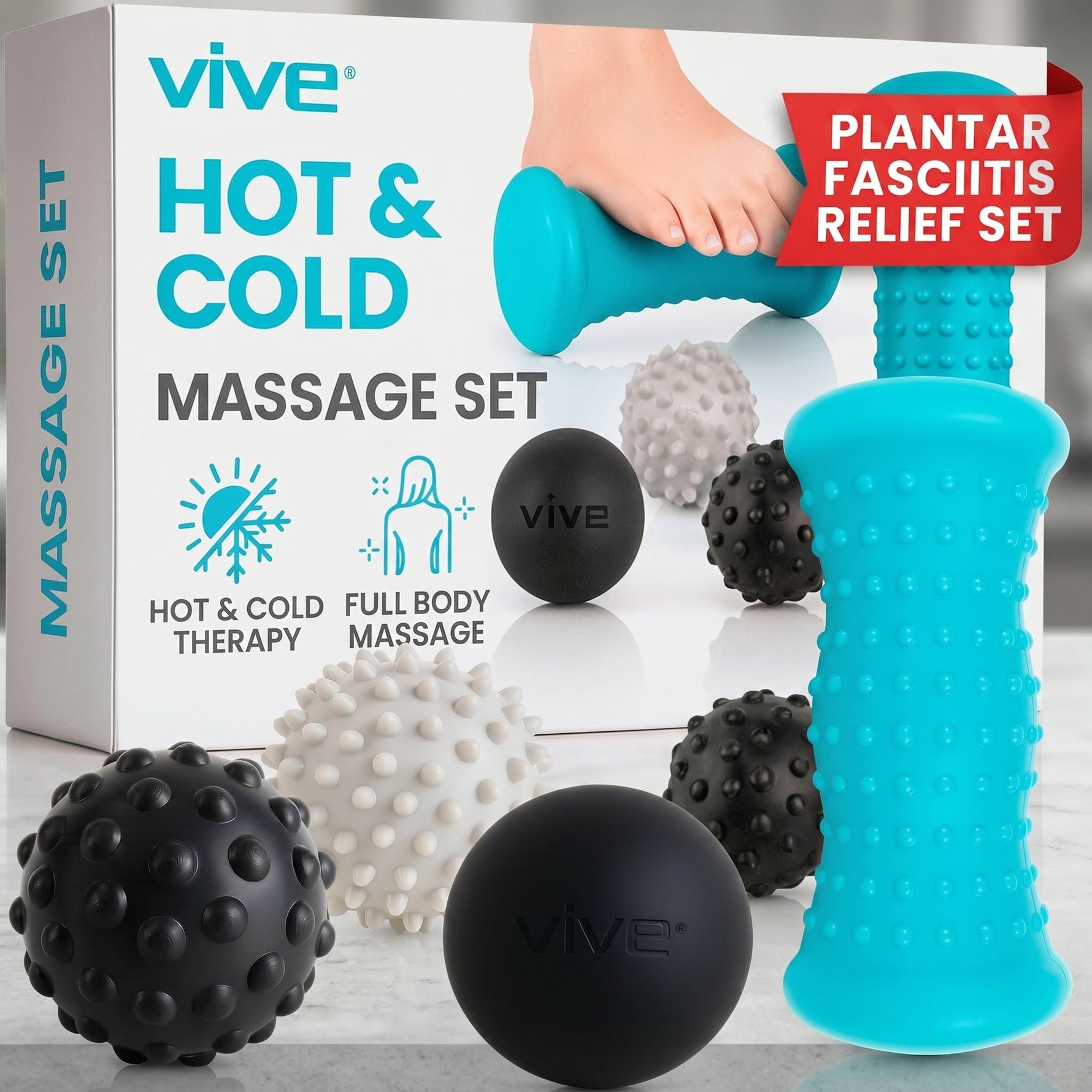 Spiked massage ball set