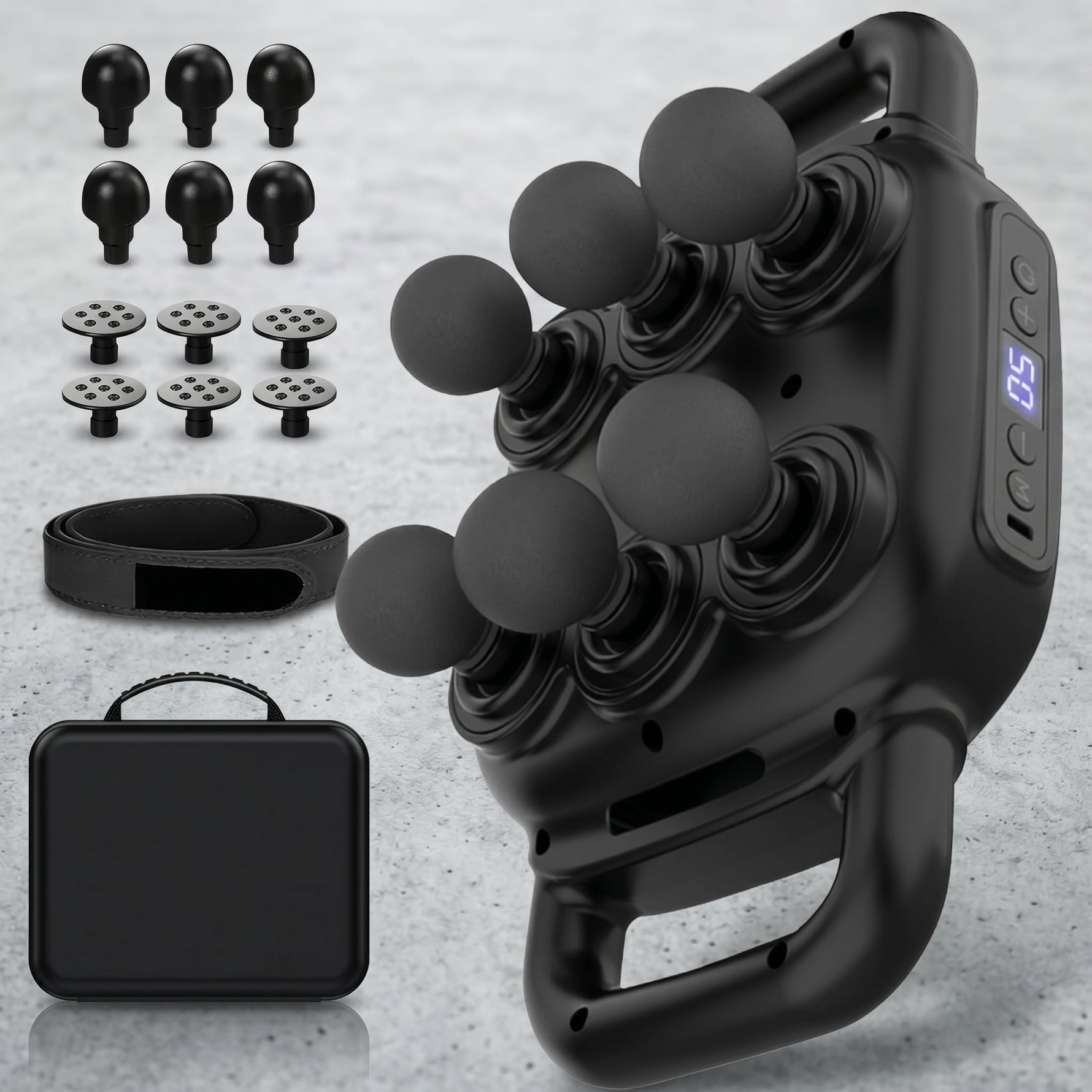 Cordless body massage gun (6 heads)