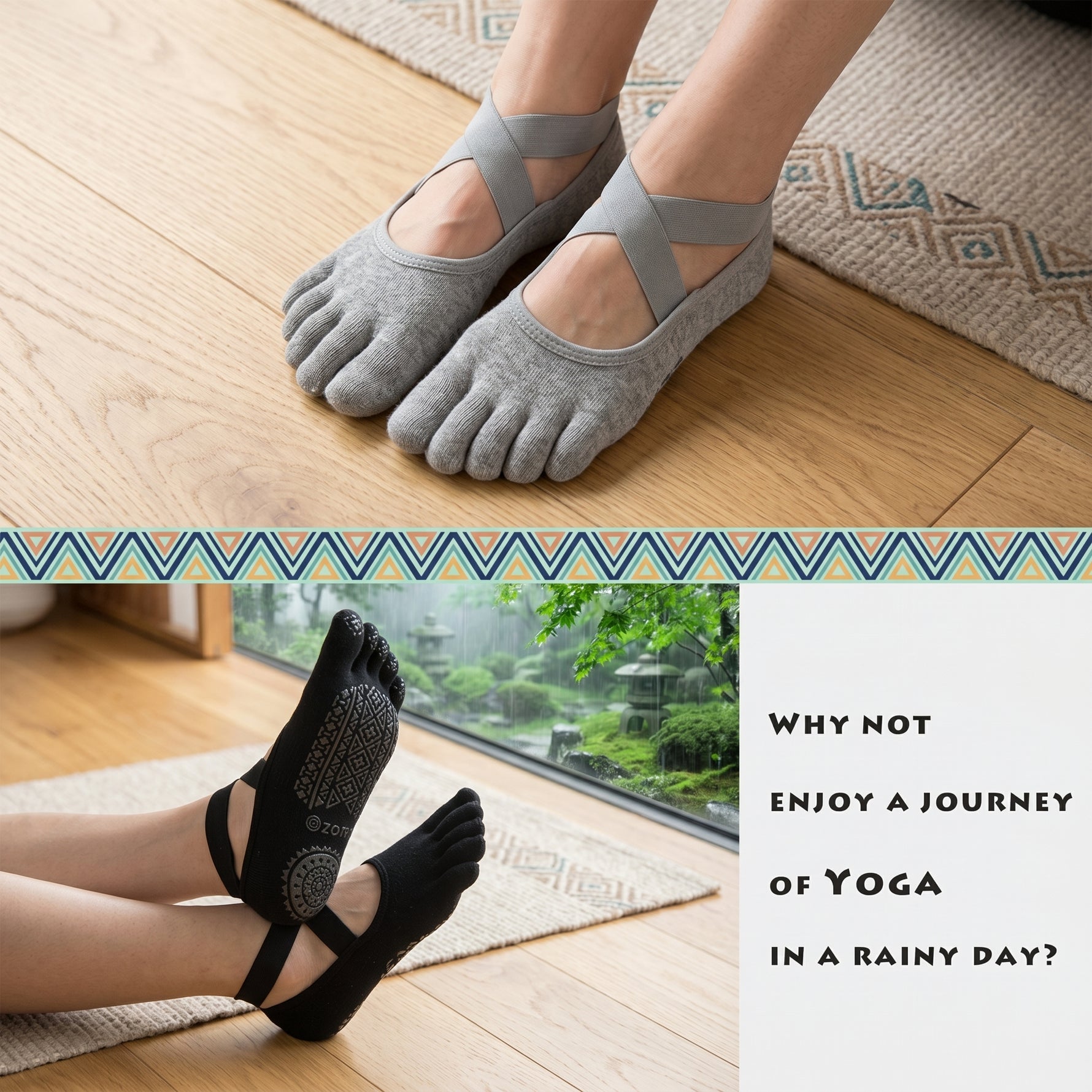 Toe socks yoga grip