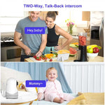 Baby Monitor-Hb6256-M-5.0 Inch Video Baby Monitor with Remote Pan and Tilt Function