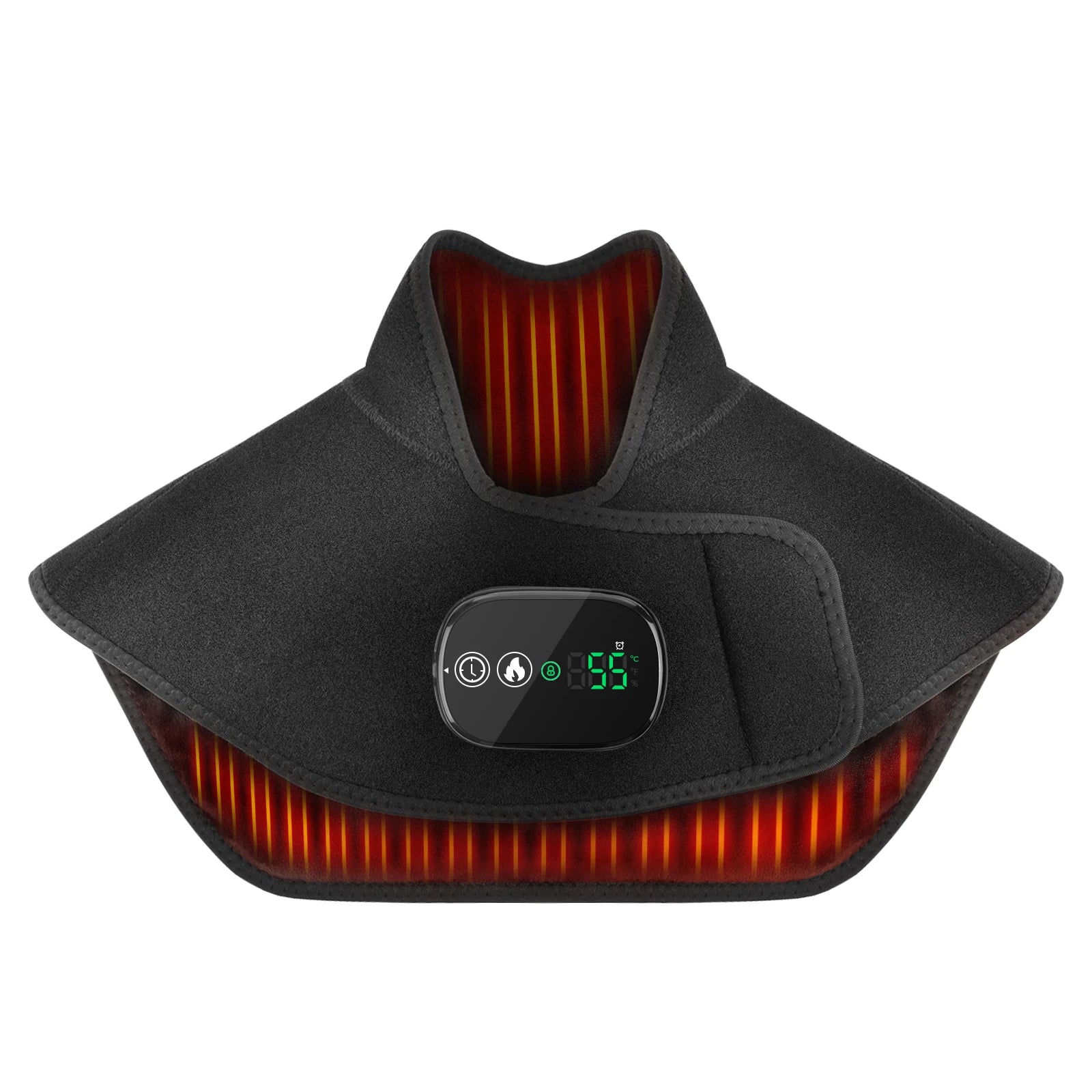 Cordless Heating Shoulder Neck Pad with Ajustable 4 Level Heated 5 Level Timer Electric Shoulder Neck Hot Compress Warm Winter