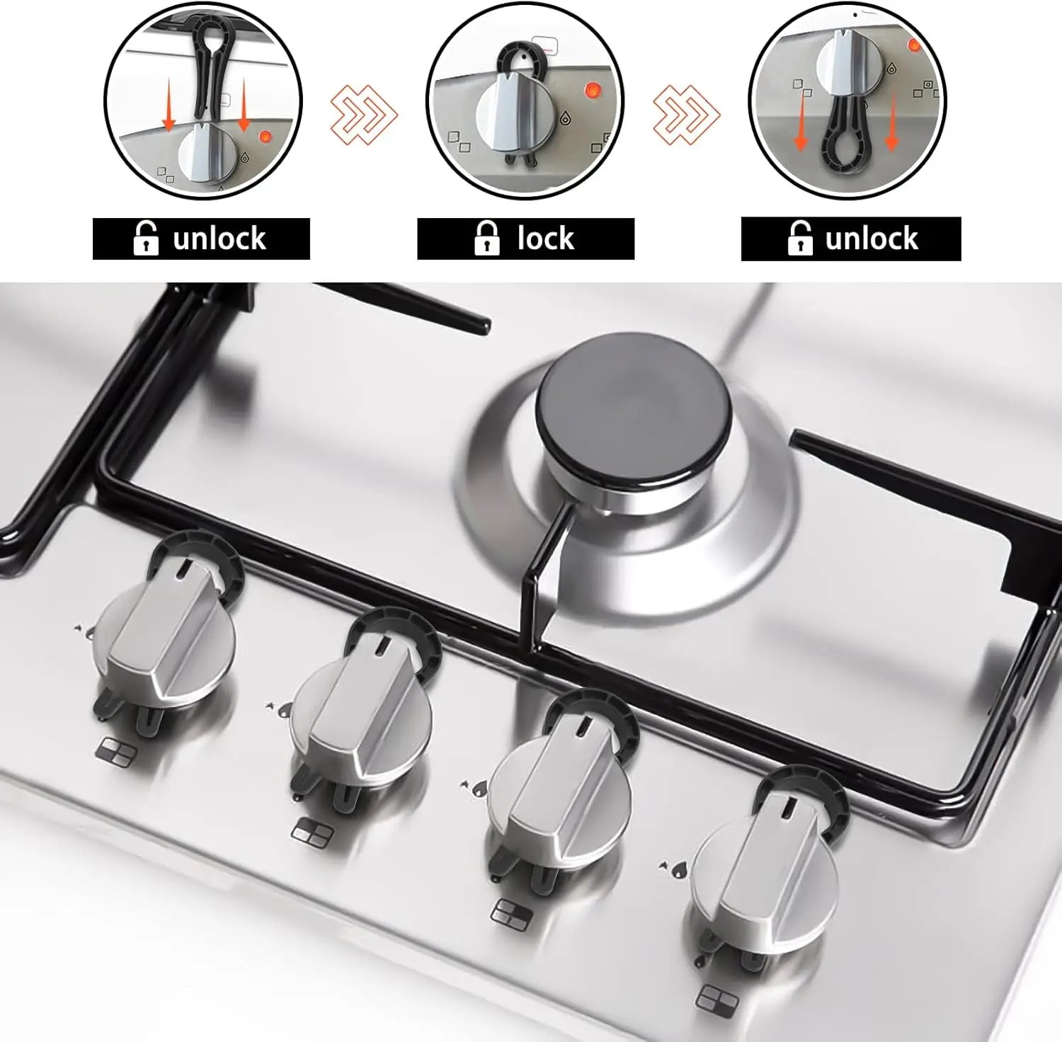 Stove Knob Covers Door Knob Safety Cover for Kids Gas Stove Knob Locks Oven Knob Covers for Child Pet Safety Childproofing Tools