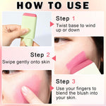 Cream Bronzer Stick Highlighter Stick Face Cream Contour Stick,Makeup Bronzer Stick with Brush,Buildable Highlight Contour Makeup for Women (Rich Glow Bronzer Stick)