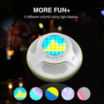 Pool Floating IPX7 Waterproof Bluetooth Speaker, Portable Wireless Shower Speakers with Deep Bass and Colorful LED Light for Outdoor Swimming Pool Hot Tub Home Party (Green)