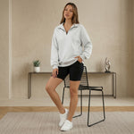 Half-zip pullover sweatshirt