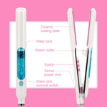 Steam Hair Straightener Professional Ceramic Coating Plate Vapor Hair Flat Iron 230℃ Straightening Iron 1 Inch