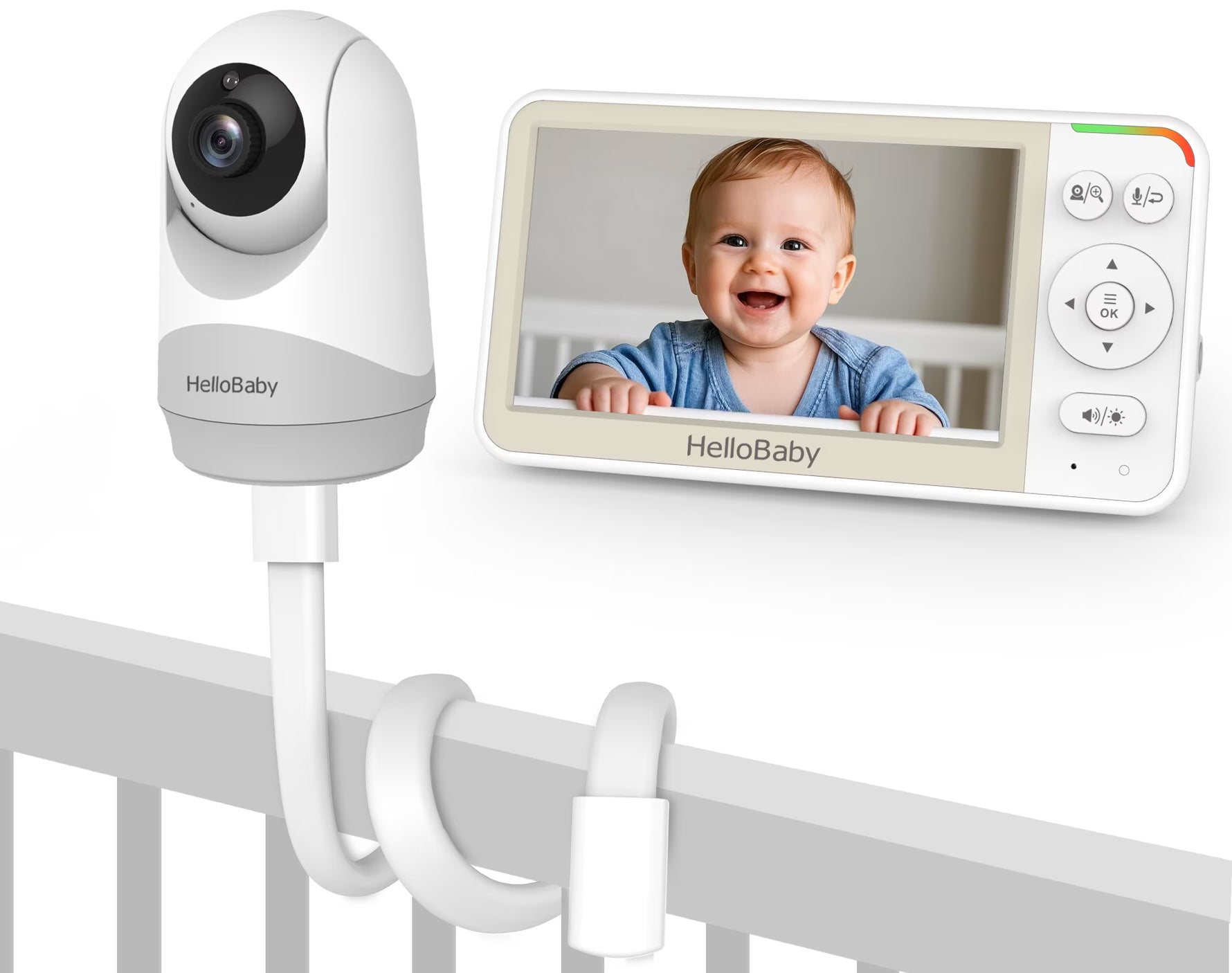 Baby Monitor-Hb6256-M-5.0 Inch Video Baby Monitor with Remote Pan and Tilt Function