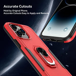 Phone Case with Ring Stand for Iphone 14 Pro Max/14 Pro/14 Plus/14 Shockproof Armor Cover, Red