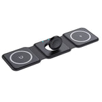 3-In-1 Magnetic Wireless Charging Station for Iphone 12-16/Pro/Max & Airpods, Foldable Travel Dock, Fast Charging Pad Compatible for Apple Watch & Android Phones