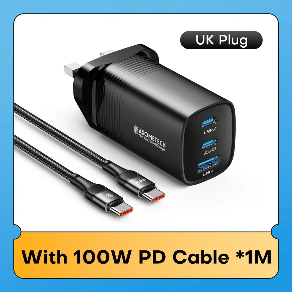 Gan USB Type C Charger 65W 45W PPS PD QC4.0 Quick Charger for Macbook Laptop IPAD Tablet Iphone 14 Samsung S23 Ultra