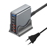 435W 6-Port Gan Desktop Power Station 3C3A USB-C PD Fast Charger Universal Multi-Device for Phone Charging Station