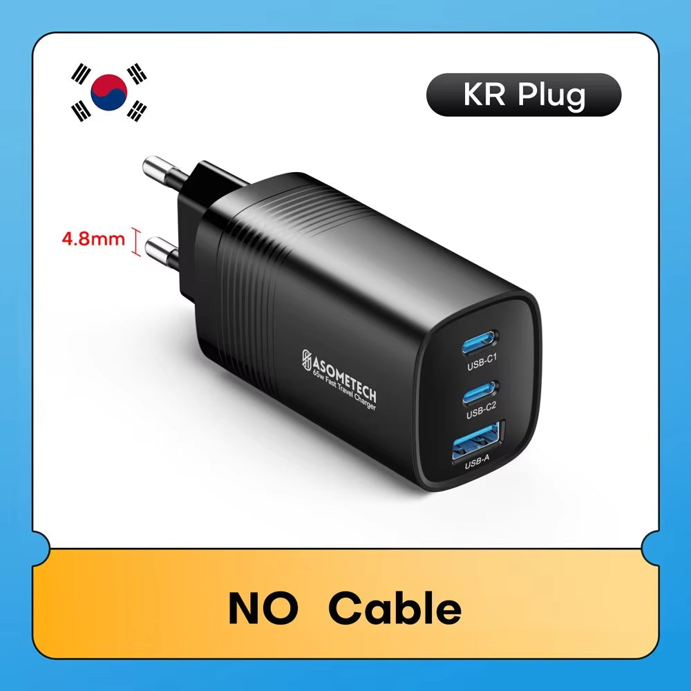 Gan USB Type C Charger 65W 45W PPS PD QC4.0 Quick Charger for Macbook Laptop IPAD Tablet Iphone 14 Samsung S23 Ultra