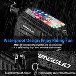 Bike Bags for Bicycles,Bike Phone Front Frame Bag,Waterproof Bicycle Phone Mount Top Tube Cycling Frame Bag Bike Phone Holder Bag Bike Accessories Bag with TPU Touch Screen Sun Visor Fit 7Inch