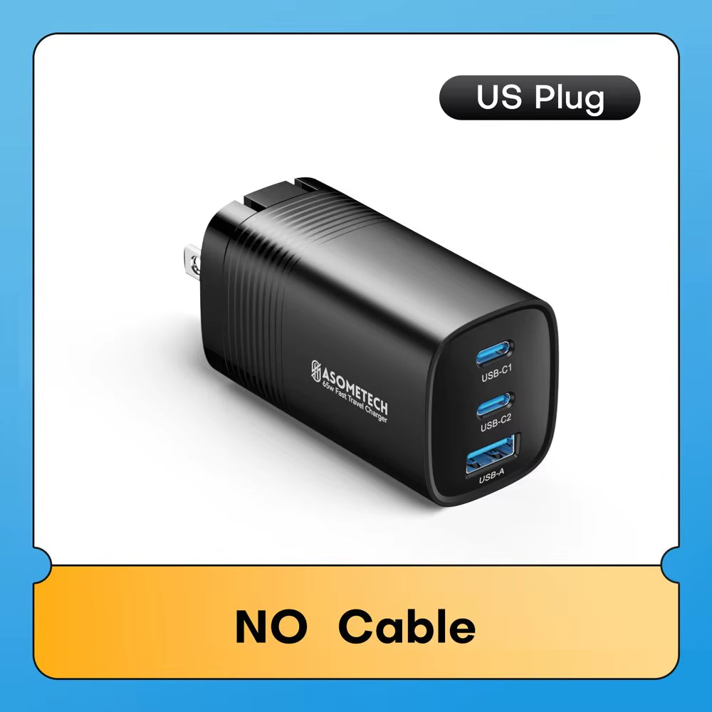 Gan USB Type C Charger 65W 45W PPS PD QC4.0 Quick Charger for Macbook Laptop IPAD Tablet Iphone 14 Samsung S23 Ultra