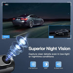 Dash Cam Front and Rear, 4K Front 1080P Rear Dual Dash Camera, 3” IPS Screen, 170° Wide Angle, Night Vision, G-Sensor, Loop Recording, Parking Monitor, Supports 128GB