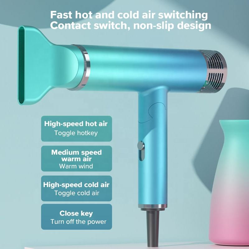 Foldable Hair Dryer Blower Electric Negative Ion Blower Mini Folding Lightweight Hair Blower Quiet Quick Dryer Home Travel