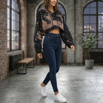 Tie-dye hoodie cropped