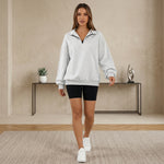 Half-zip pullover sweatshirt