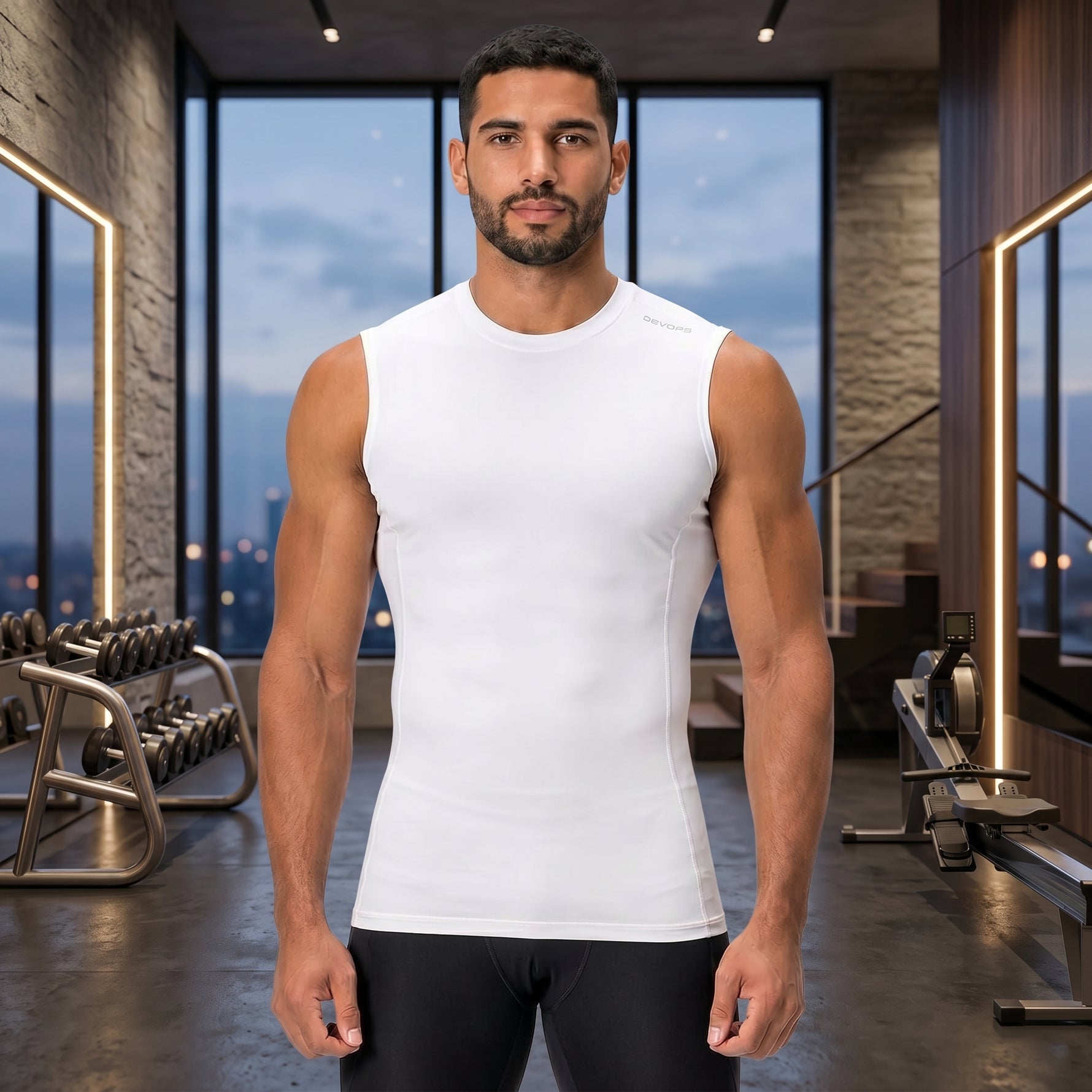 Compression sleeveless athletic tee