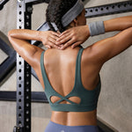 Removable pad sports bra