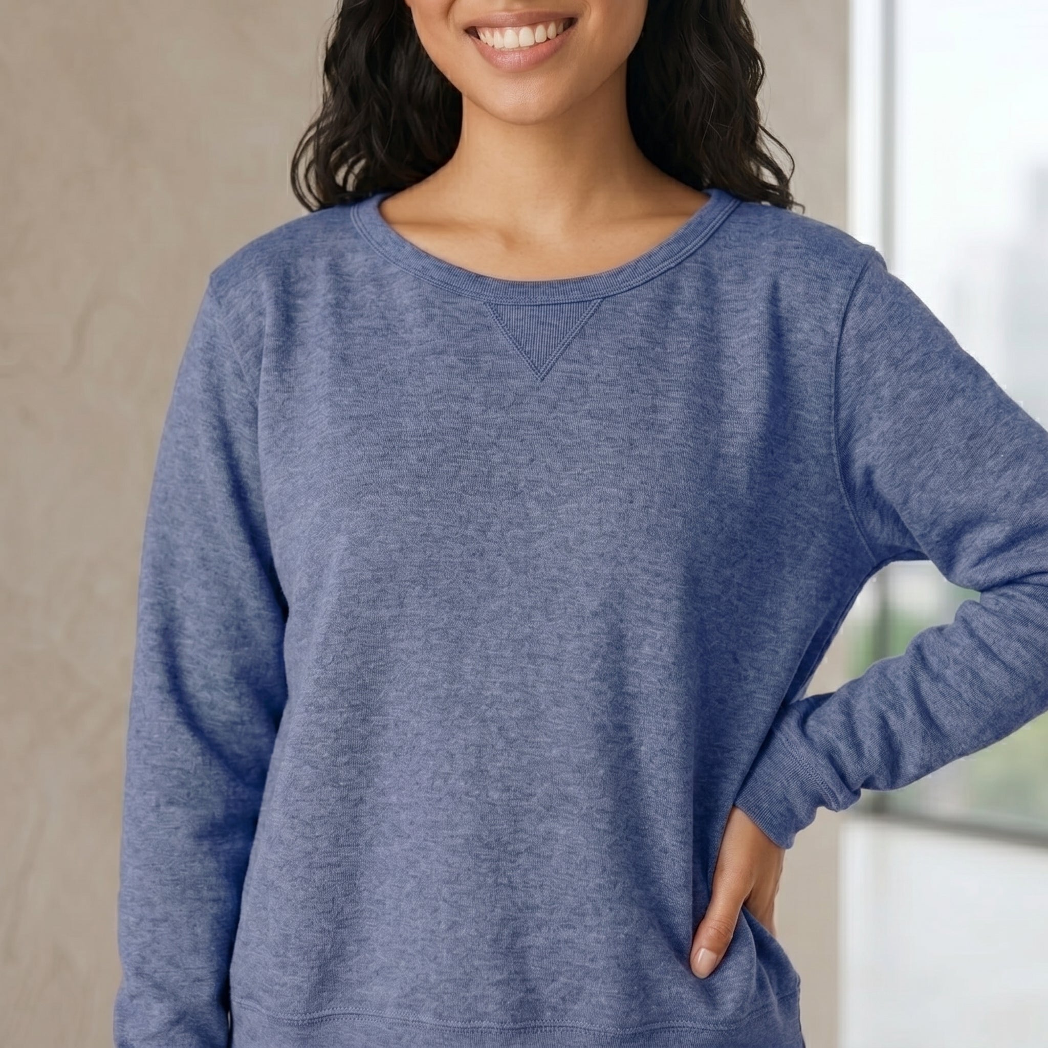 Boxy fit fleece sweatshirt